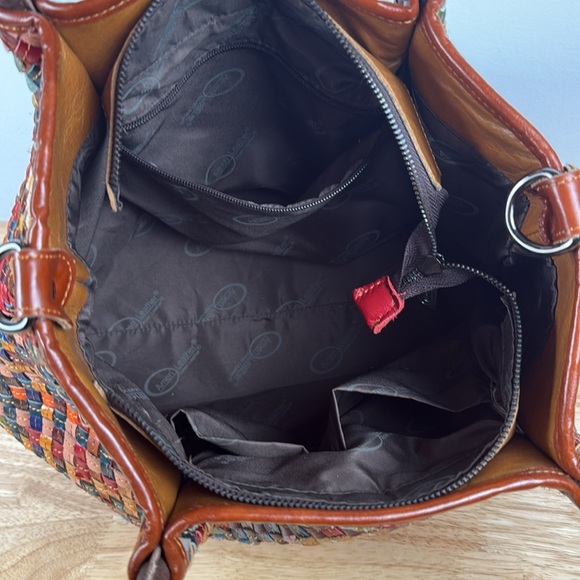Ameri Leather Mosaic Woven Multi-Color Leather Bag - Picture 3 of 16